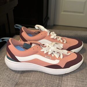 Vans Peach and Maroon Sneakers women’s 8 men’s 6.5 ultra range